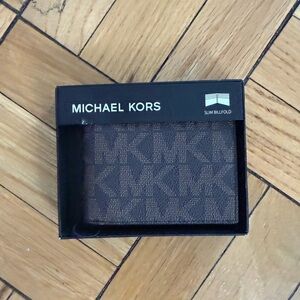 Michael Kors Monogram Brown Card Holder
